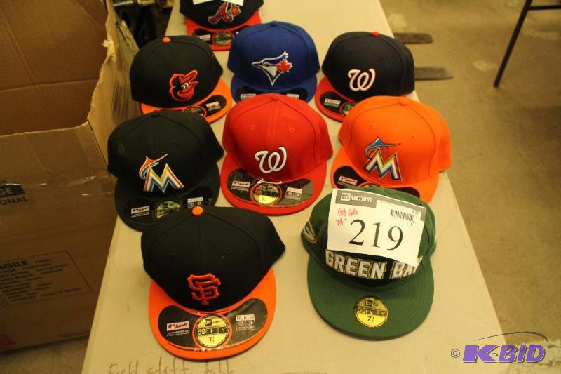 Officially Licensed Fitted Hats wMiscellaneous Sizes & Sports Team Logos