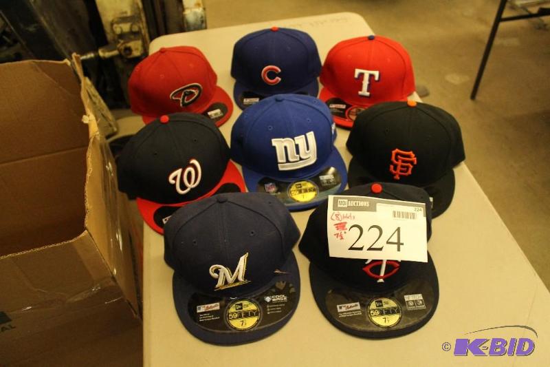 Officially Licensed Fitted Hats wMiscellaneous Sizes & Sports Team Logos