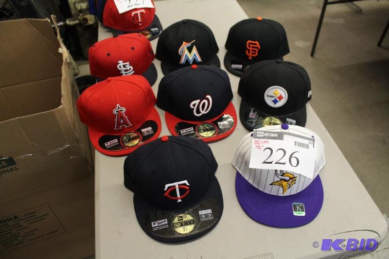 Officially Licensed Fitted Hats wMiscellaneous Sizes & Sports Team Logos
