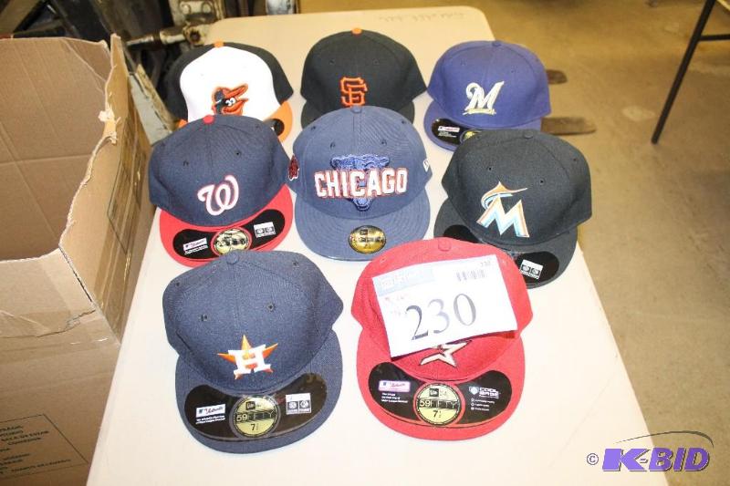 Officially Licensed Fitted Hats wMiscellaneous Sizes & Sports Team Logos