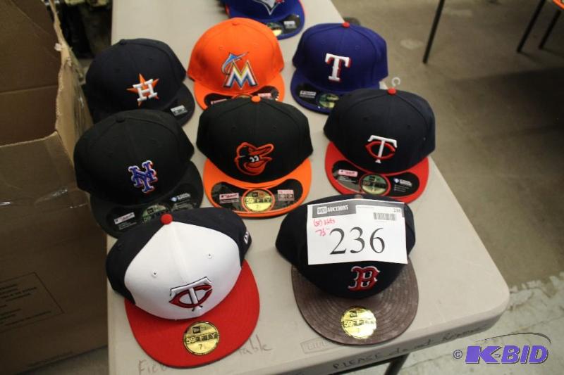 Officially Licensed Fitted Hats wMiscellaneous Sizes & Sports Team Logos