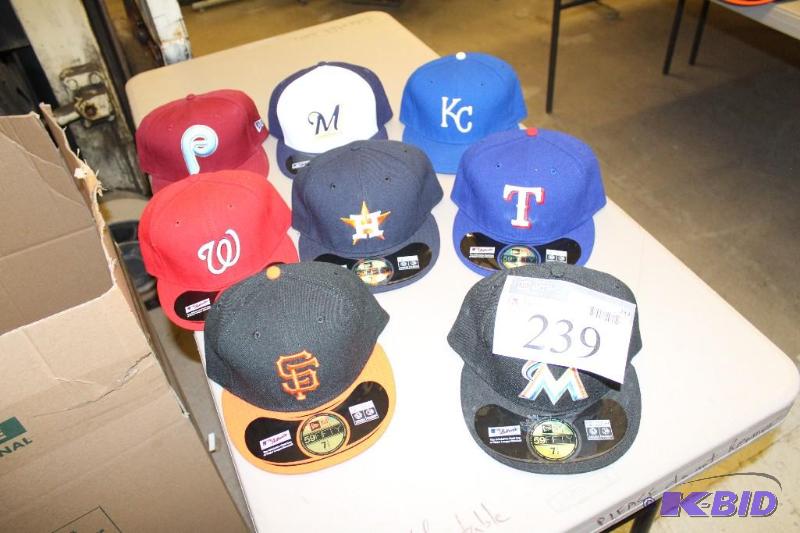 Officially Licensed Fitted Hats wMiscellaneous Sizes & Sports Team Logos