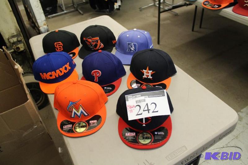 Officially Licensed Fitted Hats wMiscellaneous Sizes & Sports Team Logos