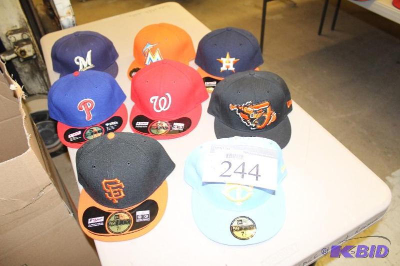 Officially Licensed Fitted Hats wMiscellaneous Sizes & Sports Team Logos