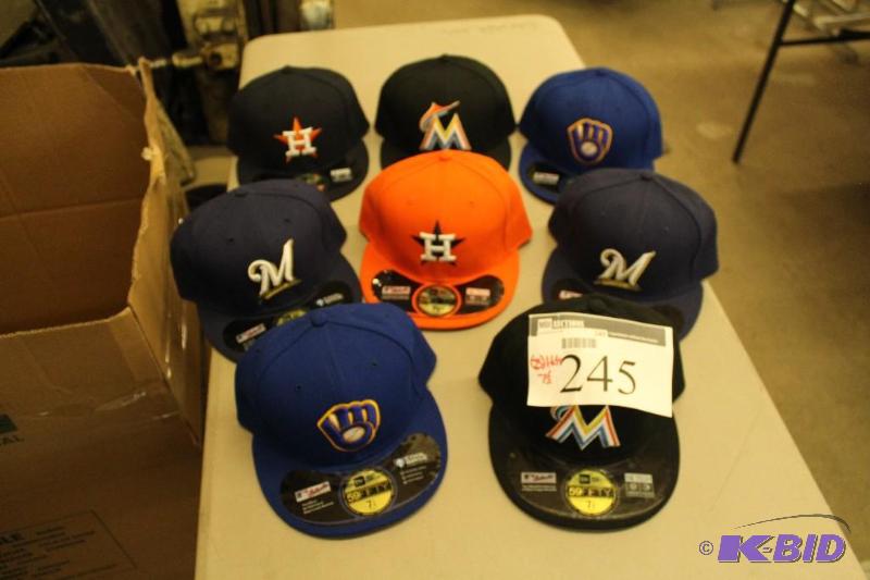 Officially Licensed Fitted Hats wMiscellaneous Sizes & Sports Team Logos