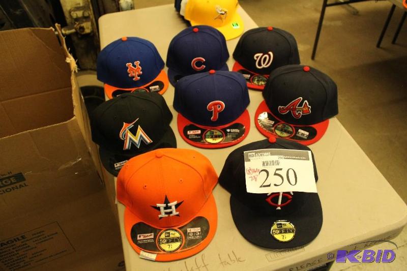 Officially Licensed Fitted Hats wMiscellaneous Sizes & Sports Team Logos