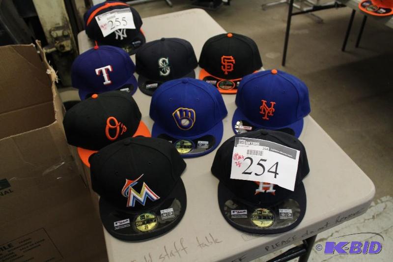 Officially Licensed Fitted Hats wMiscellaneous Sizes & Sports Team Logos