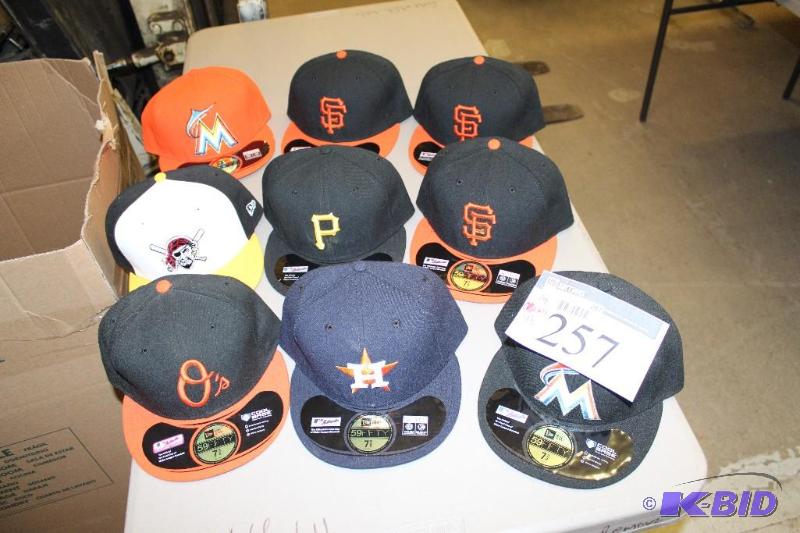 Officially Licensed Fitted Hats wMiscellaneous Sizes & Sports Team Logos
