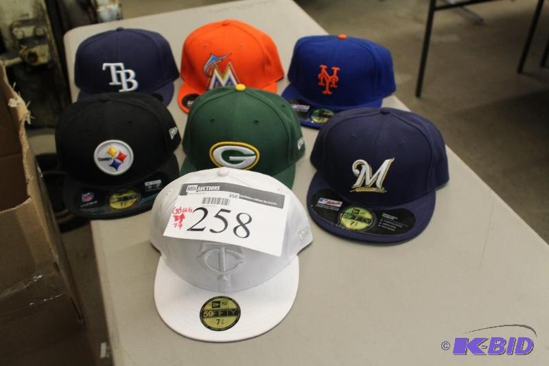 Officially Licensed Fitted Hats wMiscellaneous Sizes & Sports Team Logos