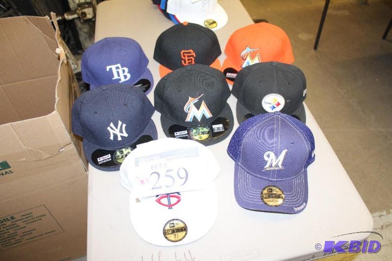 Officially Licensed Fitted Hats wMiscellaneous Sizes & Sports Team Logos