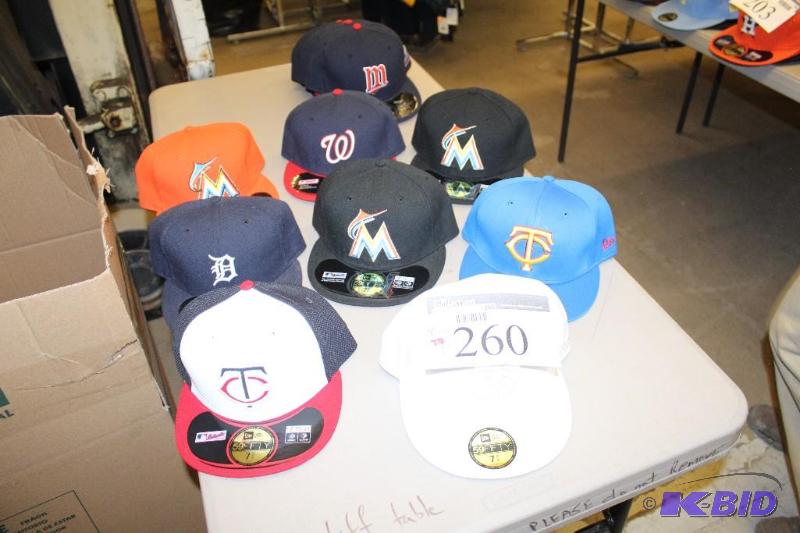 Officially Licensed Fitted Hats wMiscellaneous Sizes & Sports Team Logos