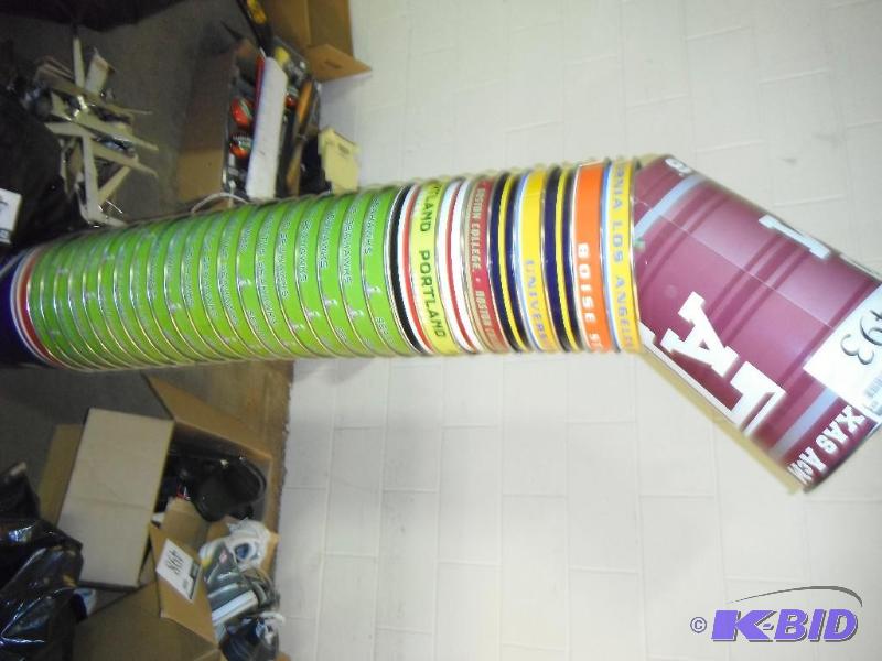 Metal Trash Bins wOfficial Sports Team Logos & Colors
