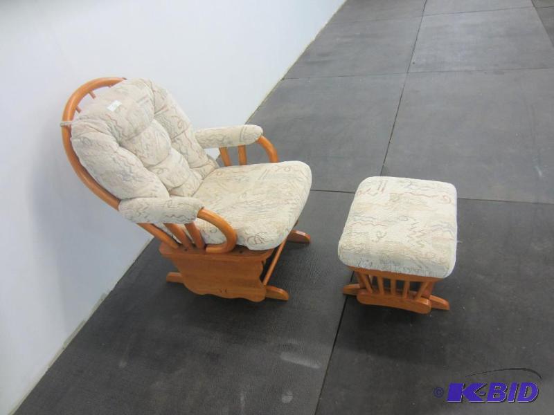 Rocker with matching ottoman