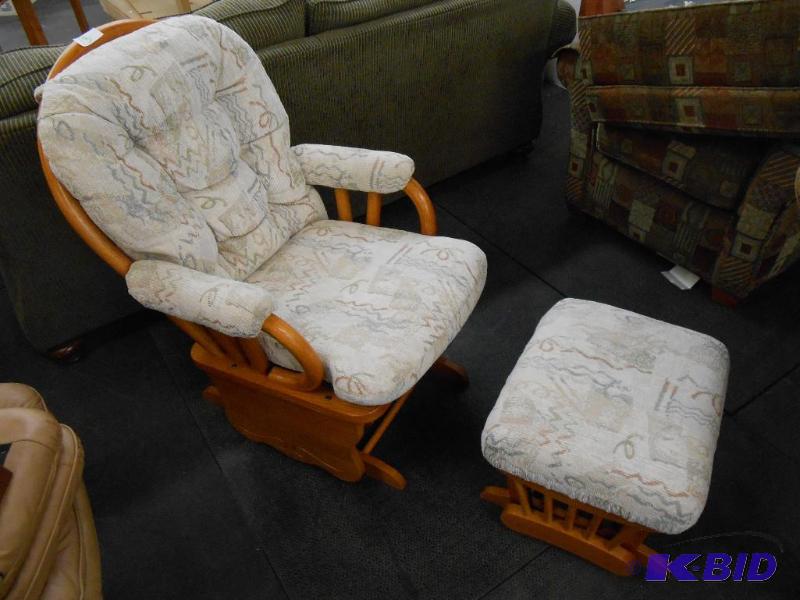 Rocker with matching ottoman
