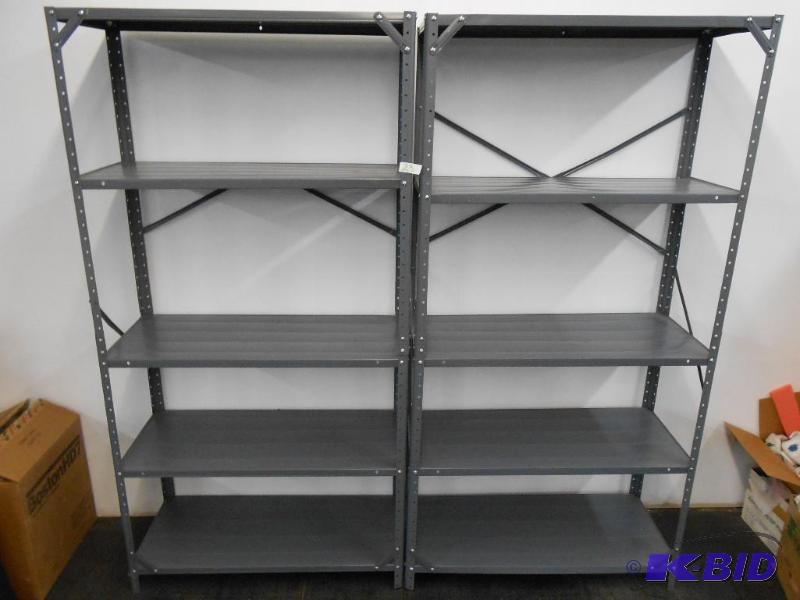 2 Metal Storage Shelves
