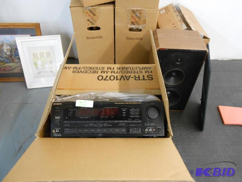 Sony Receiver  CD Player.  with Several Boston HD Speakers