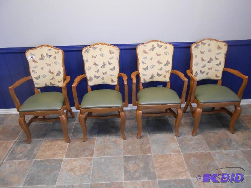 4 Wooden Arm Dining Chair