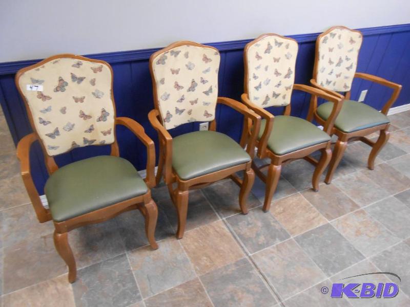 4 Wooden Arm Dining Chair