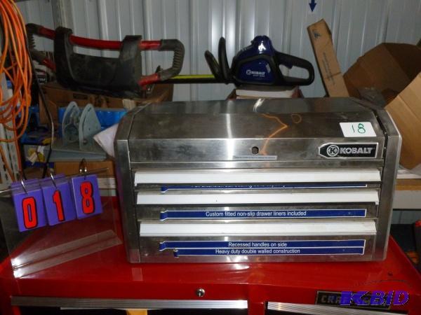 Kobalt stainless tool chest with shipping dam...