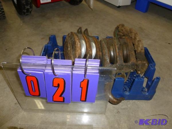 Vintage rope pulleysbloc and tackle. As show...