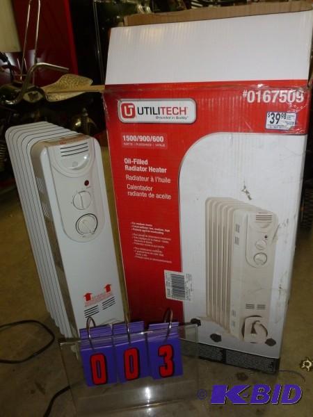 Utilitech radiant 110 volt heater. New condit...