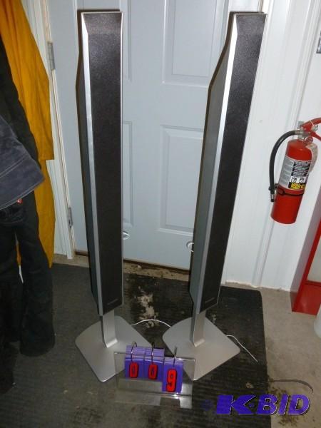 Panasonic pedestal speakers. As shown. Appear...