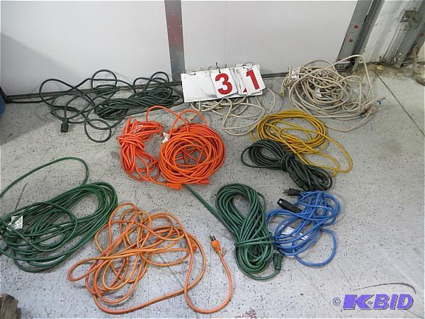 lot 31 image: Lot of Extension Cords. Various lengths. ...