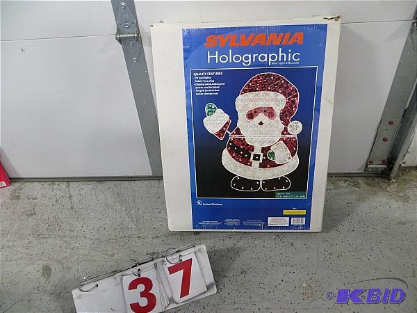 lot 37 image: Holographic 36&quotH Santa. 70 mini lights. ...