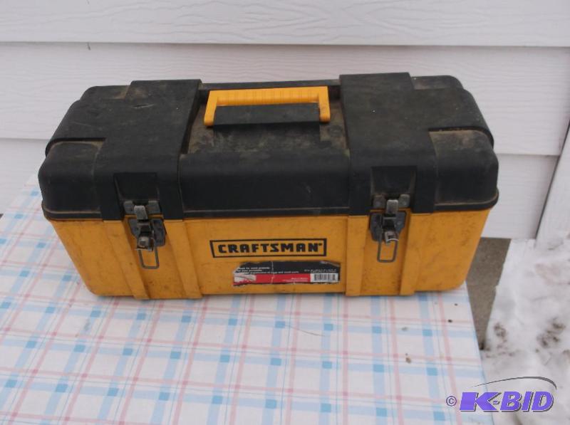 lot 12 image: Craftsman toolbox with cable clamps  appear ...