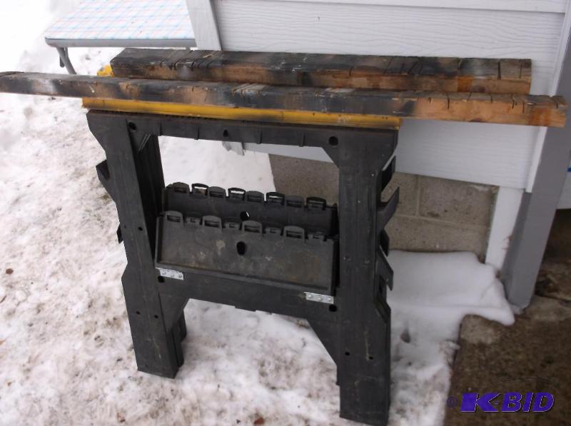 lot 16 image: Pair of Saw horses great useable condition....