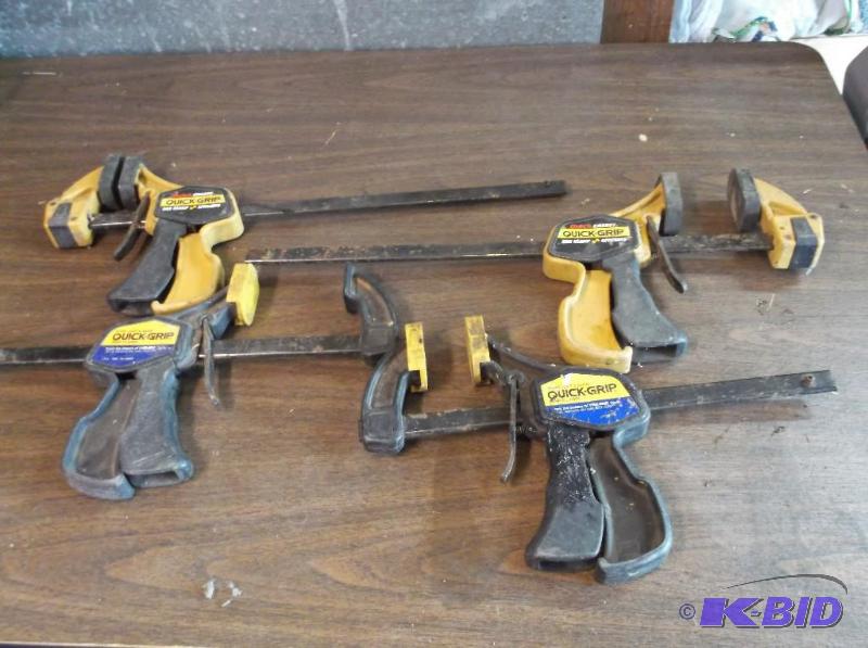 lot 7 image: Lot of 4 quick grip bar clamps....