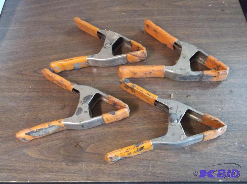 lot 8 image: Lot of 4 large clamps....