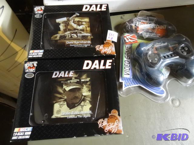 lot 126 image: Qty 2 Dale Earnhardt Hook Plaques and 1 Handh...