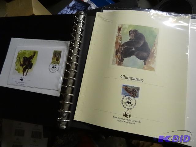 lot 140 image: World Wildlife Collecter Stamps in Binder  1...