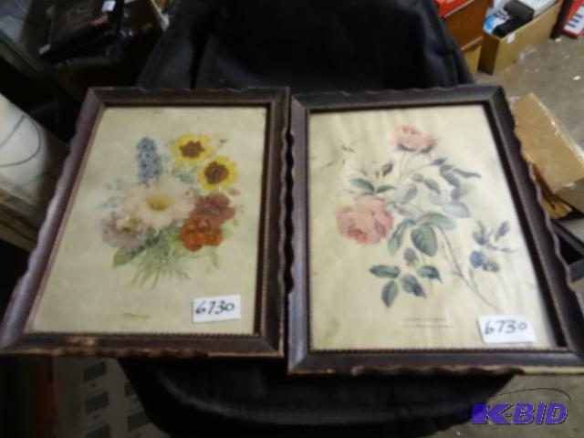 lot 148 image: Qty 2 Old Pictures in Old Frames...