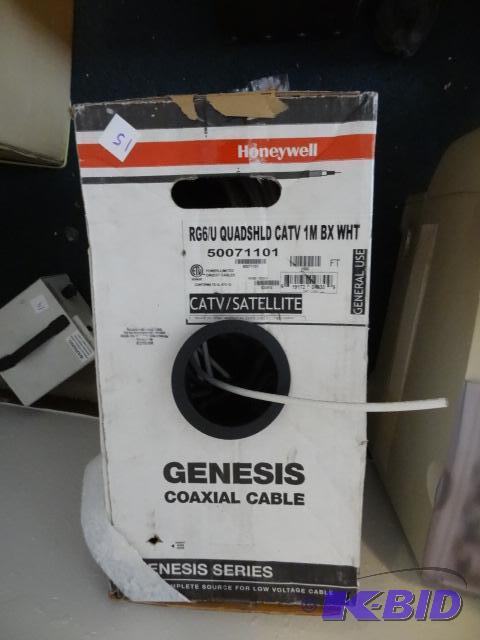 lot 15 image: RG6U Quad Shield CATV 1M BX WHT Cable. Appro...