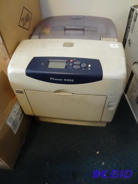 lot 16 image: Xerox Phaser 6350 Color Printer. Includes Pow...