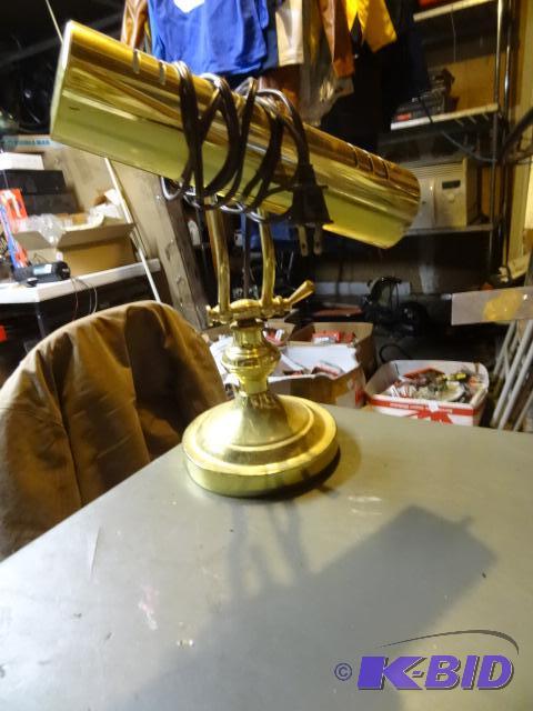 lot 226 image: Brass Finish Desk lamp...