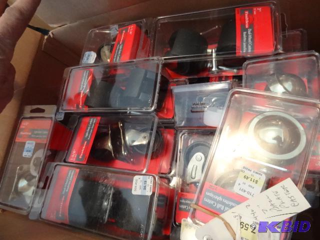 lot 56 image: Box of Misc Furniture Caster Wheels...