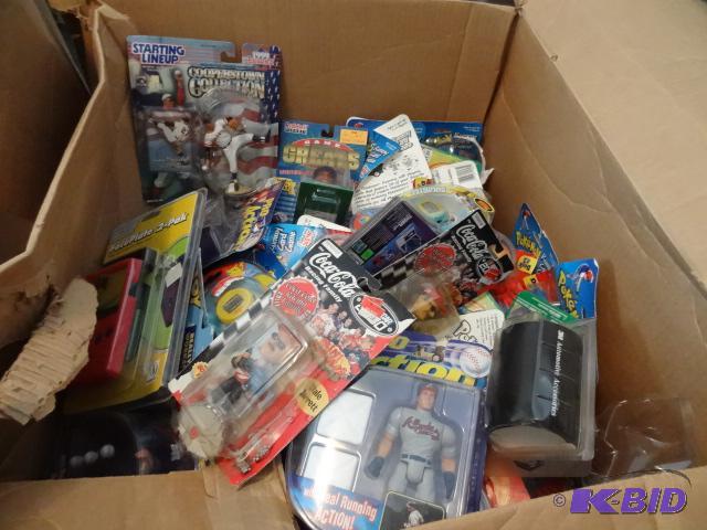 lot 8 image: Box Full of Collector Toys. Pokeman, Baseball...