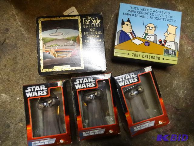 lot 80 image: Star Wars Ornaments and 2 Calenders...