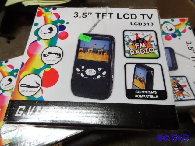 lot 88 image: Qty 9 3 12" TFT LCD TVs...