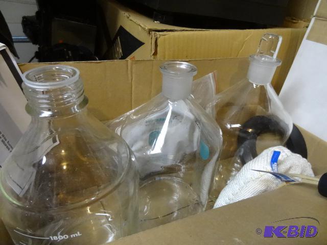 lot 94 image: 3 Lab Bottles and Heater...