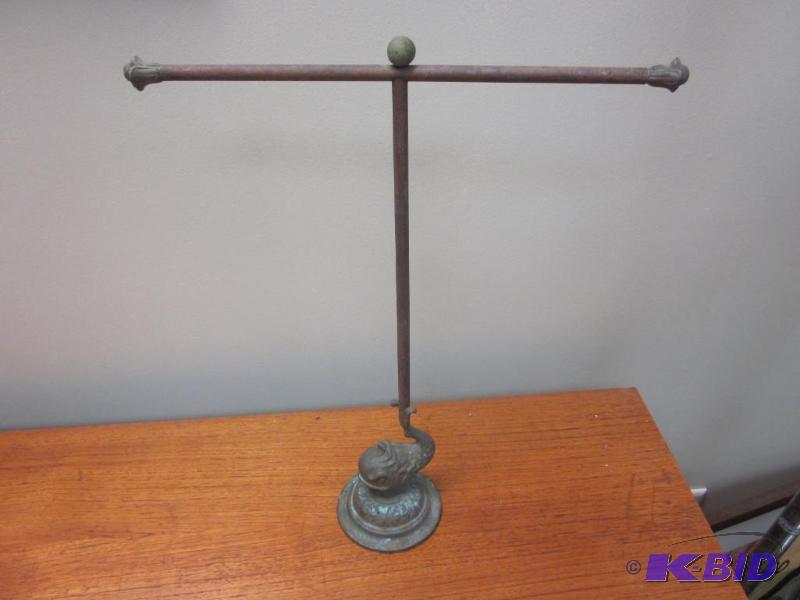 lot 113 image: Antique Asian influence bronze and copper fis...