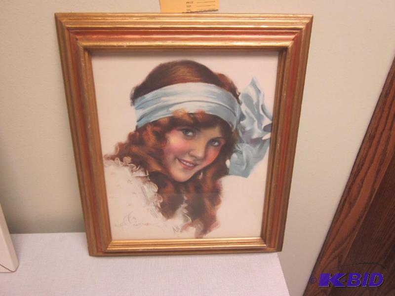 lot 135 image: Vintage Holt Armstrong Pin up print.  Hi...