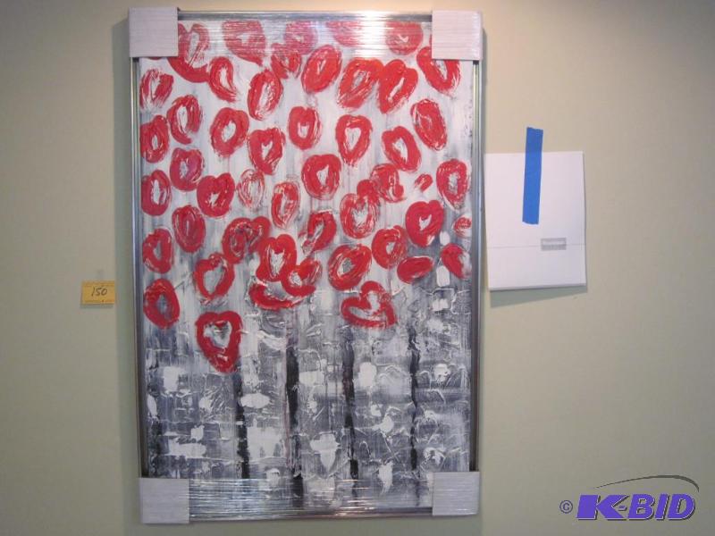 lot 150 image: Large 36 inch by 46 inch original oil on canv...
