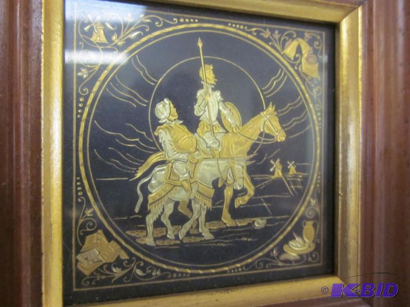 lot 163 image: Small framed metal etching art work.    ...