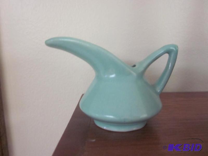 lot 172 image: Small vintage turquois blue pitcher, unknown ...