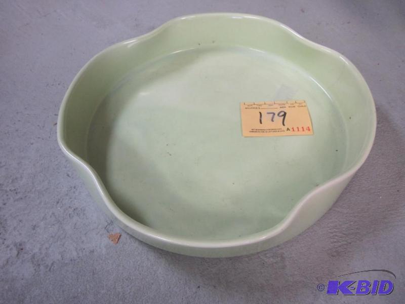 lot 179 image: 13 inch round light green West Coast Californ...