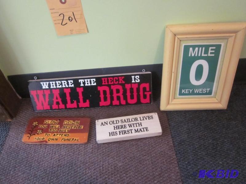 lot 201 image: Lot of wood signs           &n...